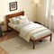 Metal Twin/Full/Queen Size Bed Frame with Wooden Headboard and Slat Support